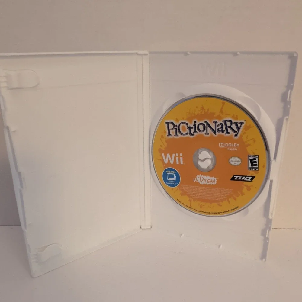 Pictionary Nintendo Wii uDraw GameTablet Required THQ Video Game RVL-P-STAE